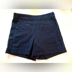 Anthropologie - Cartonnier - Women’s Navy Blue High- Waisted Shorts - Size 4